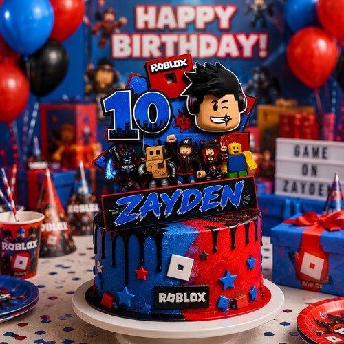 Custom roblox cake topper - custom,
