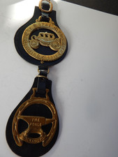 Horse Brass Leather Strap