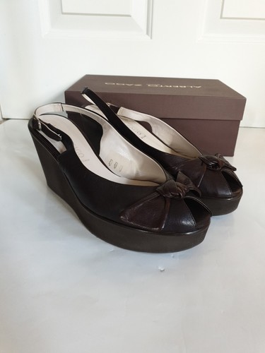 Alberto zago brown wedges - zago,