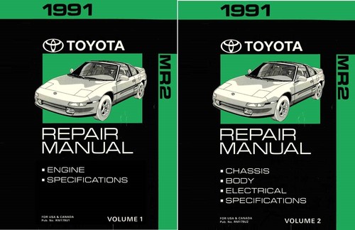 1991 toyota shop service - toyota, mr-2