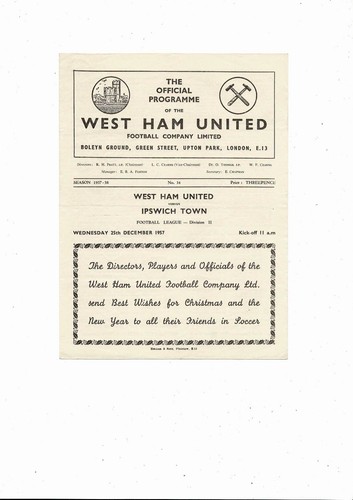 1957 west ham united v - 1957/58,