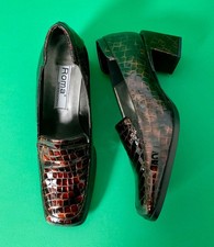 vintage 1970s brown patent moc