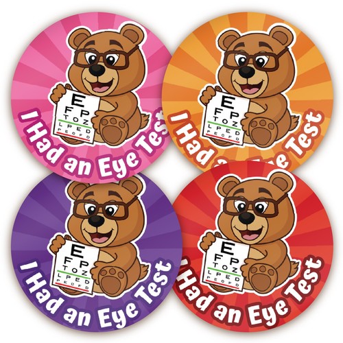 144 eye test stickers - stickers,