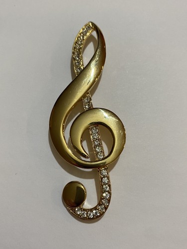 Treble clef vintage pin - vintage,