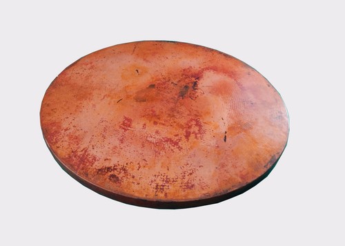 Mexican round copper table - table, top