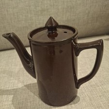 Sadler Vintage Coffee Pot, brown treacle colour, 5 inches tall