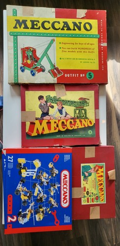 Boxes old meccano - of,