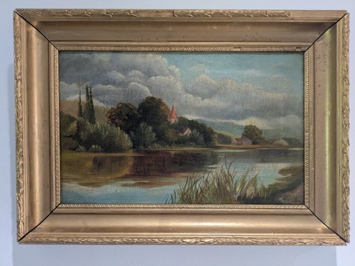19thc oil painting central - oil,