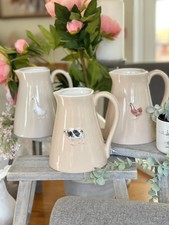 Stoneware Embossed Jug -