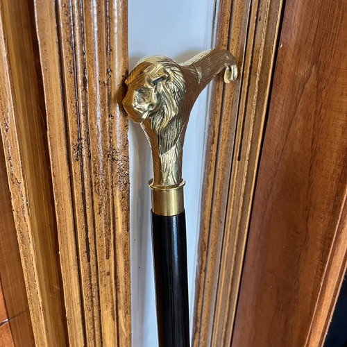 Lion head walking cane - lion,