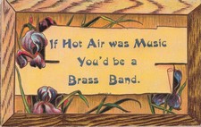 INSULT COMIC POSTCARD IRISES