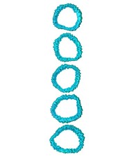 100% Silk Skinny Scrunchies Bobble  Hair Accessories Colourful Set Of Five