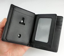 Black Leather US Police Wallet