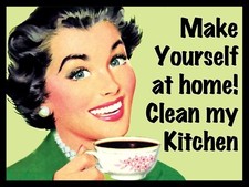 Clean My Kitchen Joke METAL VINTAGE RETRO SHABBY-CHIC SIGN WALL PLAQUE KITCHEN