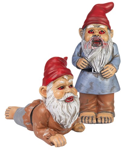 Zombie garden gnomes with - zombie,