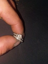 Real diamond wedding ring for