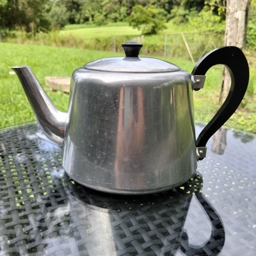 Vintage aluminium teapot - vintage,
