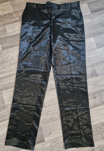 Mens satin black trousers size - mens,