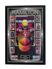 NEW 2025 Framed LEWIS HAMILTON Signed CAP Autograph Hat Display * & Certificate!