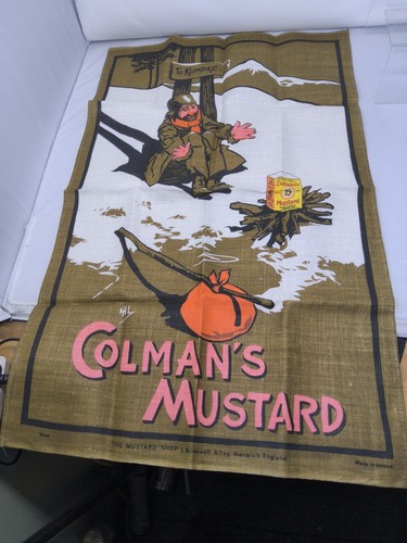 Colmans mustard vintage linen - vintage,