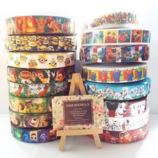 Per Metre Disney / Pixar Cartoon Grosgrain ribbon 22/25mm Party Cake/ Hair Bows