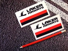 LAKER AIRWAYS STICKERS DECALS AVIATION AIRLINER  TRAVEL TRISTAR DC10 11cm flying