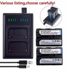 Battery or Charger for SONY HandyCam DCR-TRV22E DCR-TRV33E NP-FM50 FM30 NP-QM50