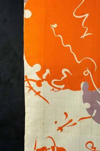Antique japanese silk kana - japanese,