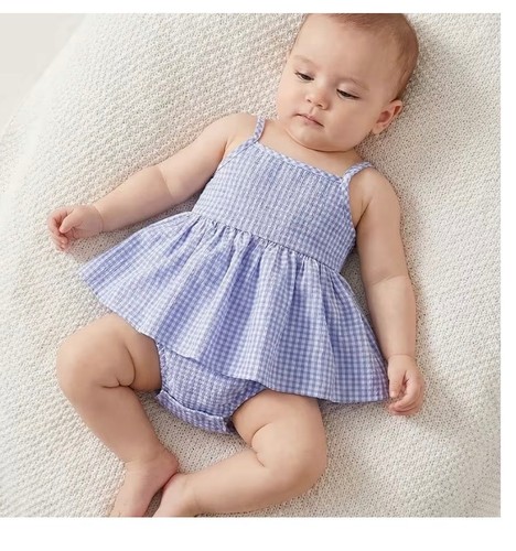 Baby girls purple - girls, gingham