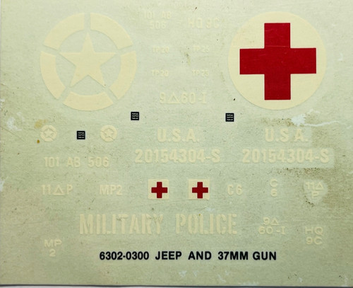 Decals army jeep anti - &, tank