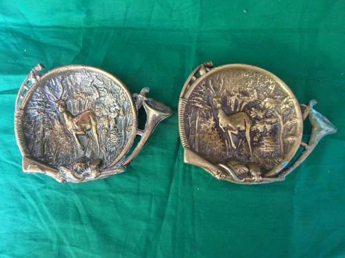 Vintage brass stag hunting - vintage,