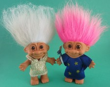 2 Vintage Russ Trolls Wizard