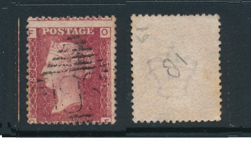 1864 penny red sg43 plate - penny,