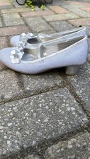 Girls Little Angel Silver Shoes Size 13