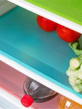 4x Waterproof Washable Mat Shelf Fridge Liner Sheets White Pad Drawer Kitchen UK