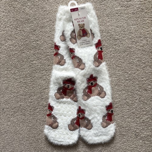 Spencer bear slipper socks - bear,