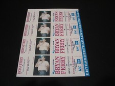 BRYAN FERRY SET 4 TICKETS PROMOTER PROOFS BARCELONA 1994 NOT NUMBERED