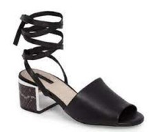 Topshop 'Neeve' Black Leather