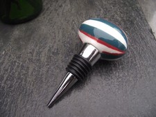 Ceramic Hand Painted Rugby Ball Wine Bottle Stopper