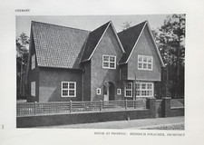 Art Nouveau House at Frohnau in Germany - Antique Print 1913