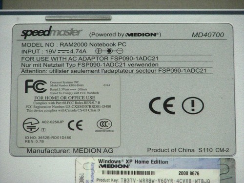 Bottom case medion md40700 - medion,