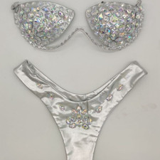 Vacation Sexy Bikini Set Rhinestone Diamond Swimwear Bling Stones Bathing Suit