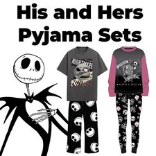 Disney Nightmare Before Christmas Ladies/Mens Pyjama Sets His And Hers Sets