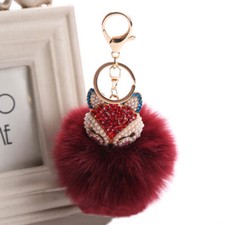 Fluffy Soft Pompom Keyring