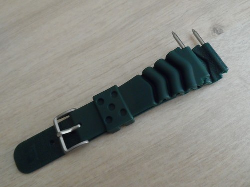 Green rubber watch - green, for