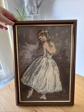 Vintage framed tapestry - vintage,