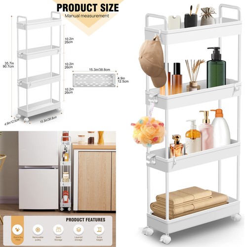 Tier storage trolley cart - storage,