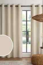 Next LIGHT NATURAL COTTON, blackout, THERMAL eyelet curtains, Size 167 X 182cm