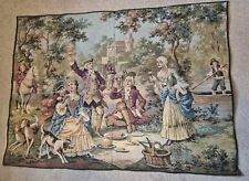French Style Wall Hanging  Goblin Tapestry Picnic Antique Vintage