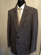 Men’s Vtg ST MICHAEL (M&S) Donegal Tweed 100% Wool Grey Sports Blazer Jacket 44R